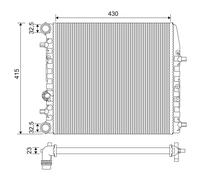 Engine Water Radiator For Skoda Fabia I II 6Q0121201BT 6Q0121201HA 6Q0121253K