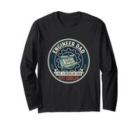 Engineer Dad Blueprint Mechanical Innovation Father's Day Long Sleeve T-Shirt