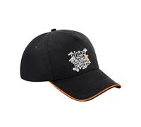 Engineer dad Gift, If Dad Can't Fix It We're All Screwed, Cotton Authentic 5 Panel Piped Cap, Unisex Sports Cap. (Cotton, Black Orange)