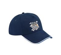 Engineer dad Gift, If Dad Can't Fix It We're All Screwed, Cotton Authentic 5 Panel Piped Cap, Unisex Sports Cap. (Cotton, French Navy Royal Blue White)