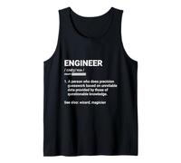 Engineer Definition Funny Sarcastic Engineering Student Tank Top