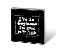 Engineer Good with Math Square Brooch Pins Metal Badge Lapel Pin Jacket Hat Bag Accessories Decoration