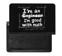 Engineer Good with Math Trendy Passport Holder Credit Card Cover Travel Essentials Wallet