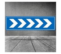 Engineer Grade Reflective Aluminum Sheeting, Road Traffic Arrow Warning Sign, Right Arrow Sign, Metal Stop Sign Street Road Sign, Flashing Warning Sign, For Co(Size:30x120 cm/11.8*47.24 in,Color:Blue)