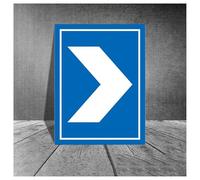 Engineer Grade Reflective Aluminum Sheeting, Road Traffic Arrow Warning Sign, Right Arrow Sign, Metal Stop Sign Street Road Sign, Flashing Warning Sign, For Con(Size:30x40 cm/11.8*15.75 in,Color:Blue)