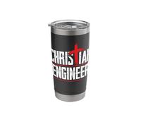 Engineer Humor Inspirational Cross Christian Engineer Stainless Steel Insulated Tumbler