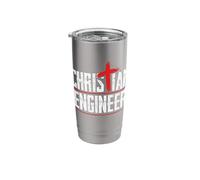 Engineer Humor Inspirational Cross Christian Engineer Stainless Steel Insulated Tumbler