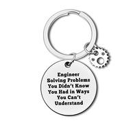 Engineer Keyring - Funny Mechanical Engineering Student Gift for Teacher Appreciation, Architect, Construction - School Graduation Gifts
