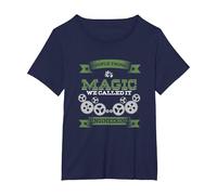 Engineer Major Professional Its Magic Called It Engineering T-Shirt, Women's Plus, Navy Blue, 6X