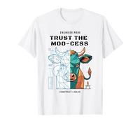 Engineer Mode Trust The Moo-Cess Blueprint Cow T-Shirt
