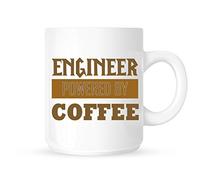 Engineer - Powered By Coffee - Fun Novelty Profession Themed Tea/Coffee Mug/Cup - Gift Idea