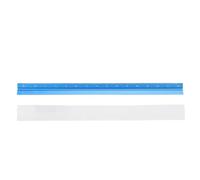 Engineer Scale Ruler Aluminum Metal Architect Triangular Drafting Tool Blue 30CM Compact Portable Architecture Engineering