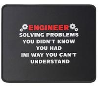 Engineer Solving Problems Desk Mat Washable Mousepad With Stitched Edges Mousemat For Gaming Work Travel 25X30Cm
