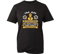 Engineer T-Shirt I'm an Engineer I Solve Problems You Don't Know You Have in Ways You Can't Understand Unisex Gift Tee Top (Black, M)