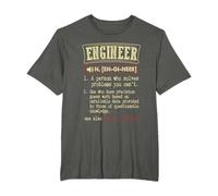 Engineer technician Nerd Geek Dictionary Men Women T-Shirt