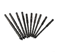 Engineered 10pcs Cross Drill Bits for Drilling Through Hard Materials Like Tile and For Concrete