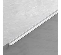 Engineered Flooring Transition Strip, Door Trim, Threshold Strip, Aluminum Alloy Floor Edge Trim, Floor Connecting Strip, Length 2.7m(Silver,15 * 15mm)