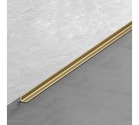Engineered Flooring Transition Strip, Door Trim, Threshold Strip, Aluminum Alloy Floor Edge Trim, Floor Connecting Strip, Length 2.7m(Gold,12 * 12mm)