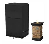Engineered for 21in Square Fire Column Use with Cover to Protect Outdoor Gas Firepit from Rain Wind Dust and Prolonged Sunlight (420D)