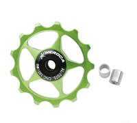 Engineered for Excellence Aluminum Alloy and Sealed Steel in the 1113T Bicycle Pulley Design (13T green)