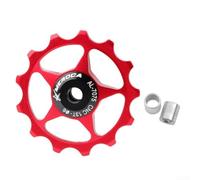 Engineered for Excellence Aluminum Alloy and Sealed Steel in the 1113T Bicycle Pulley Design (13T red)