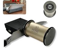 Engineered in Canada, Kitchen Rolling Knife Sharpener with Ball Bearings, Detachable Dual-Sided Diamond Plates, Small Knives Slot, 20° & 15° Precision Sharpening