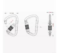 Engineered Performance High Load Capacity of the 25KN Climbing Carabiner For Serious Climbers Only (Black)