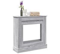 Engineered Wood Fireplace Surround Grey Sonoma 90x30x90 cm Decorative Mantel [EEK: D]