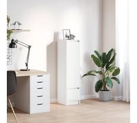 Engineered Wood Highboard Storage Cabinet 29.5x34x119.5cm Slim Cupboard