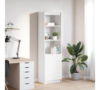 Engineered Wood Highboard Storage Cabinet 70x35x180cm Tall Cupboard