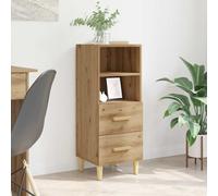 Engineered Wood Sideboard Artisan Oak 34x34.5x90cm with 2 Drawers, Modern Design