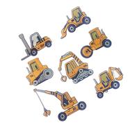 Engineering Car Shape Embroidery Patch 7pcs for Clothes Iron
