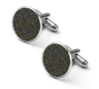 Engineering Circuit Board Pattern Shirt Cufflinks for Men Cuff Links Tie Father Husband Wedding Business 2.0cm
