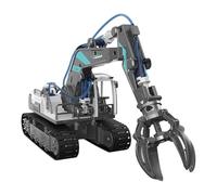 Engineering Construction Toy 12 Inch Construction Vehicle Kit Hydraulic Power System Crawler Mechanical Excavator Assembly | STEM Educational Activity for Kid