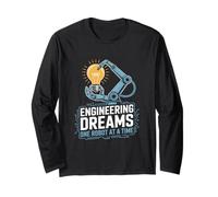 Engineering Dreams One Robot at A Time Robotics Engineer Long Sleeve T-Shirt