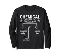 Engineering Flowchart Chemical Engineer Science Student Long Sleeve T-Shirt