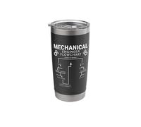 Engineering Flowchart Mechanical Engineer Science Student Stainless Steel Insulated Tumbler