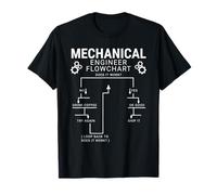 Engineering Flowchart Mechanical Engineer Science Student T-Shirt