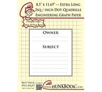 Engineering Graph Paper (570pages/Cream): 2Sq/Inch (1/2") Dot-Quadrille - ExtraLegal Size