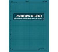 Engineering Notebook: Dotted Graph Paper for Students, College & Work | Design, Calculations, Graphs, Technical Notes | 106 Numbered Pages, 8.5" × 11", 5 × 5 Grid