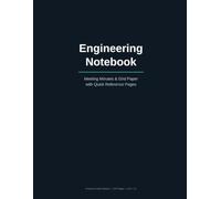 Engineering Notebook: Meeting Minutes & Grid Paper with Quick Reference Pages: Premium Color Edition - 100 Pages