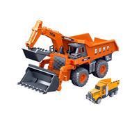 Engineering Toy Car Truck Construction Excavator Launcher Circuit Vehicle Mini Function Creaking Noise Made of PP Alloy Suitable for Boys Coll, orange