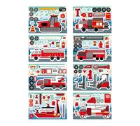 Engineering Vehicles Sticker Waterproof Adhesive PET for Water Bottle Pencil Case Notebook and Kids Rewarding Vehicles Book