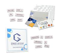 Engineering Word Magnets Kit - Funny Nerdy Poetry Set for College to PhD & Professional Engineers - Ideal Cool Geek Gifts Office Refrigerator-Magnetic White Board - Perfect for STEM Students & Adults