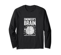 Engineer's Brain Funny Engineering Humor Problem Solver Long Sleeve T-Shirt