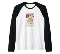 Engineer's Brain Funny Engineering Humor Problem Solver Raglan Baseball Tee