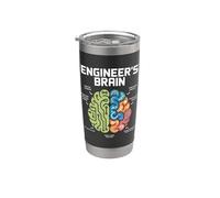 Engineer's Brain Funny Engineering Humor Problem Solver Stainless Steel Insulated Tumbler