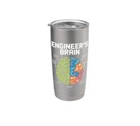 Engineer's Brain Funny Engineering Humor Problem Solver Stainless Steel Insulated Tumbler