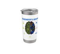 Engineer's Brain Funny Engineering Humor Problem Solver Stainless Steel Insulated Tumbler