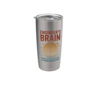 Engineer's Brain Funny Engineering Humor Problem Solver Stainless Steel Insulated Tumbler
